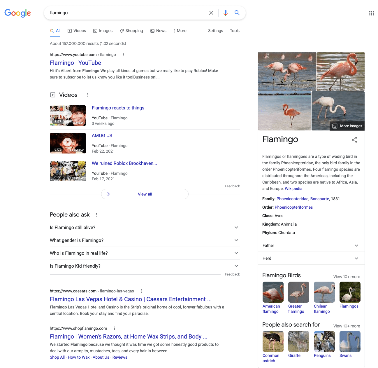 Search results for a general query