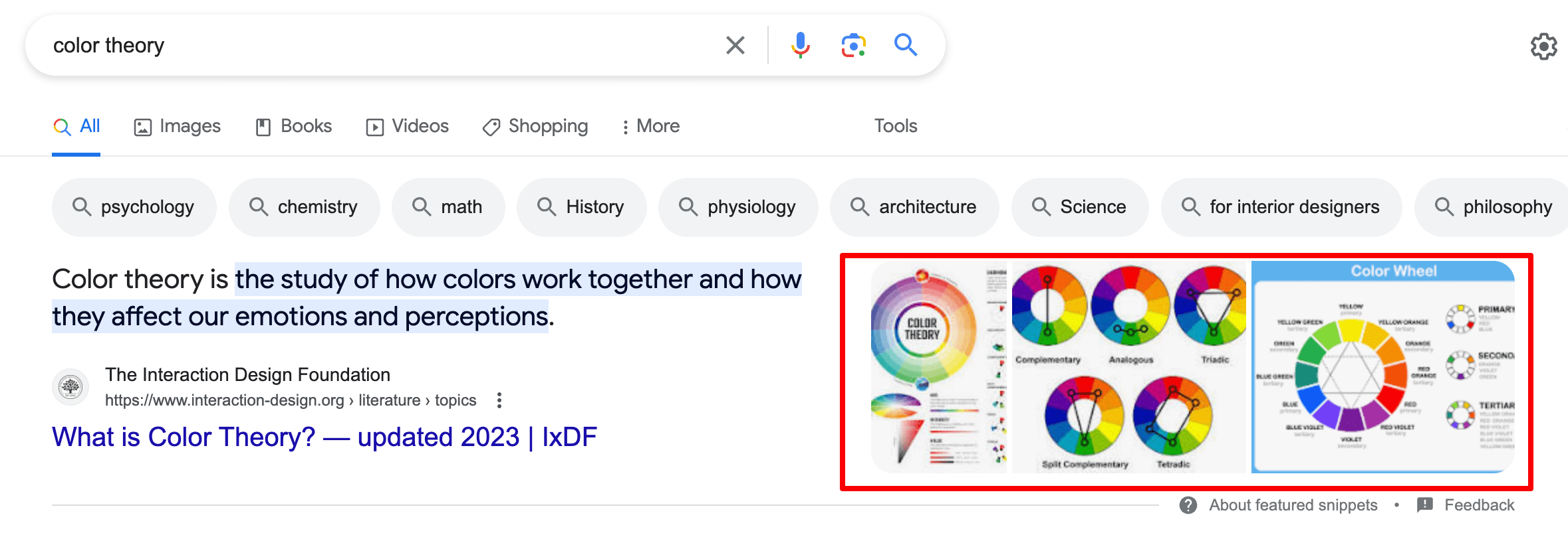 Image from other website in featured snippet
