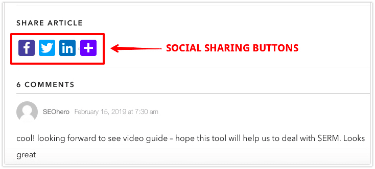 Social sharing button