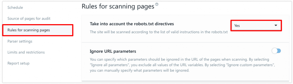 How to configure Rules for scanning pages Configuring Rules for scanning pages