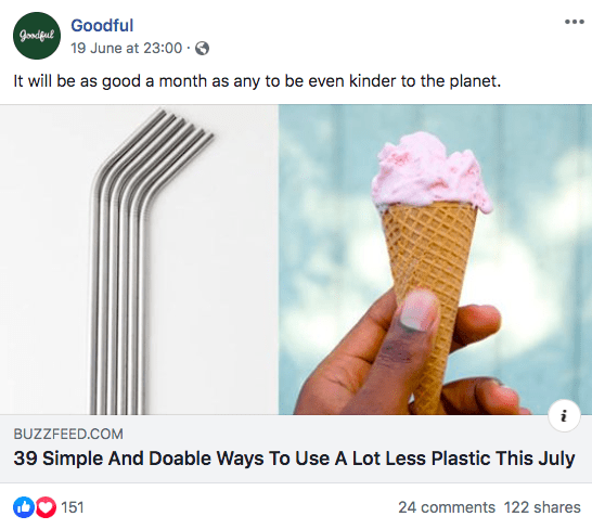 post about less plastic use