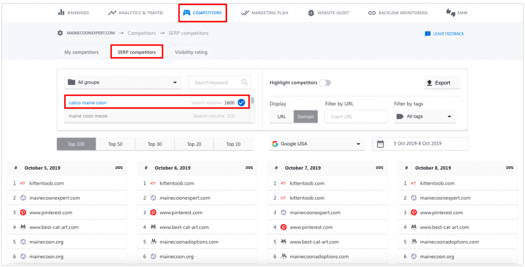 Analyzing the top 100 search results for any keyword in SE Ranking Where to analyze the top 100 search results for any keyword in SE Ranking