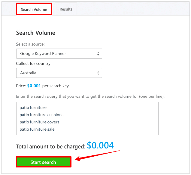 Checking keyword search volume in SE Ranking Where to check keyword search volume in SE Ranking