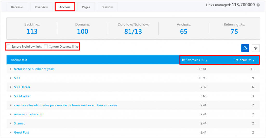 Verifying backlink anchors in SE Ranking Where to verify backlink anchors in SE Ranking