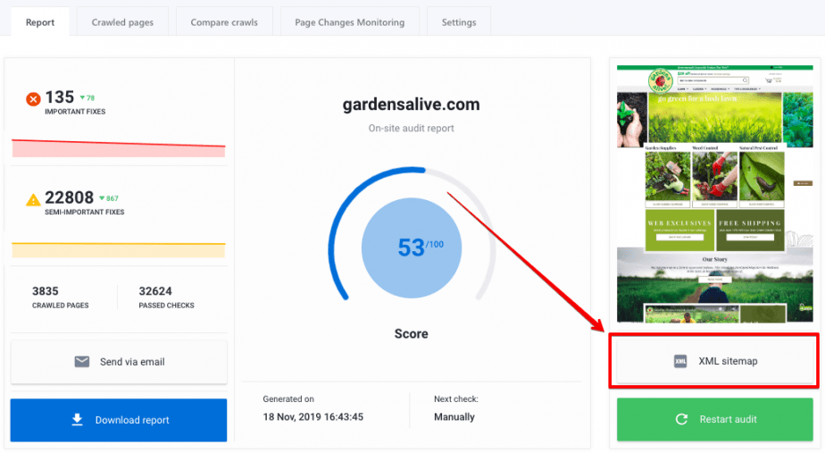 XML sitemap in one click with SE Ranking How to create an XML sitemap in SE Ranking Website Audite tool