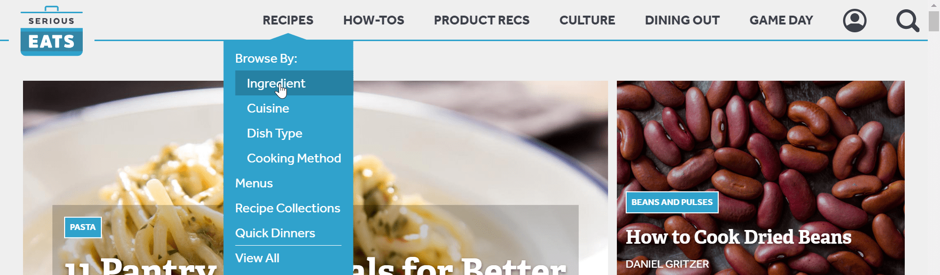 Serious Eats site home page