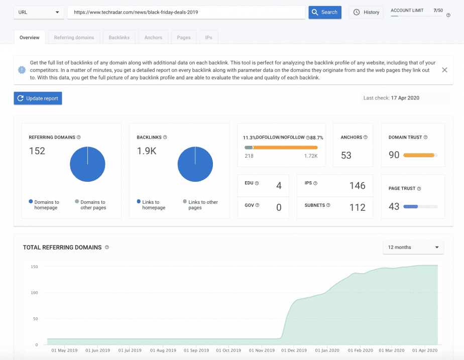 How to check referring domains in SE Ranking