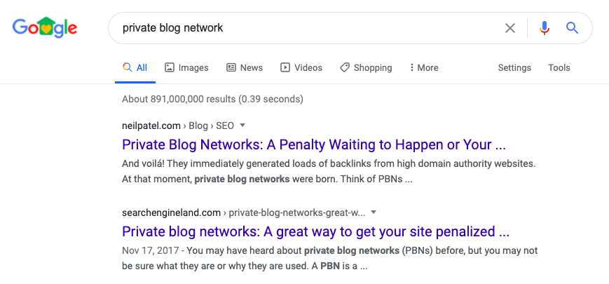 Search results for private blog network