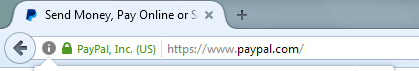 Site protected with EV SSL marked in Chrome