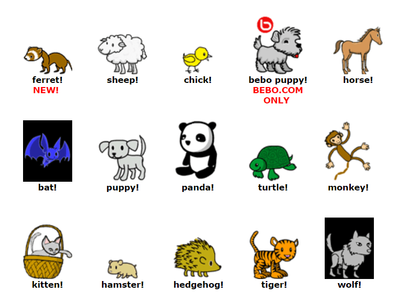 Example of a cyber-pet widget