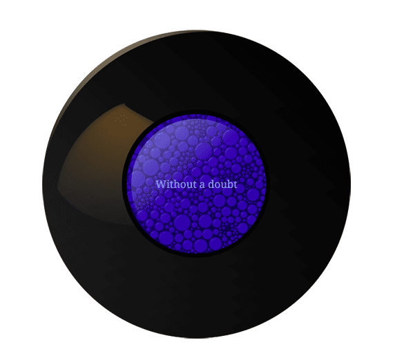 Example of a Magic 8-Ball widget