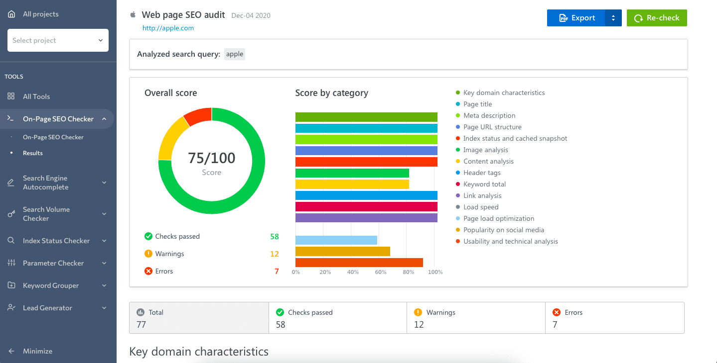 onpage seo checker