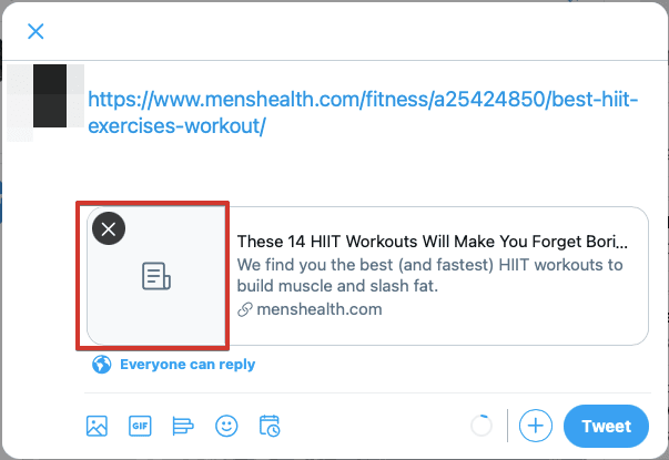 Displaying images for links shared on Twitter