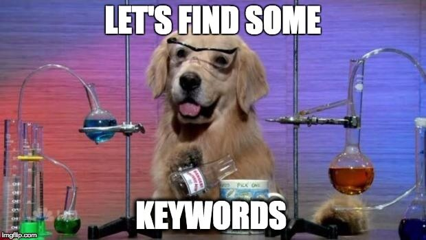 Keyword meme with doggo