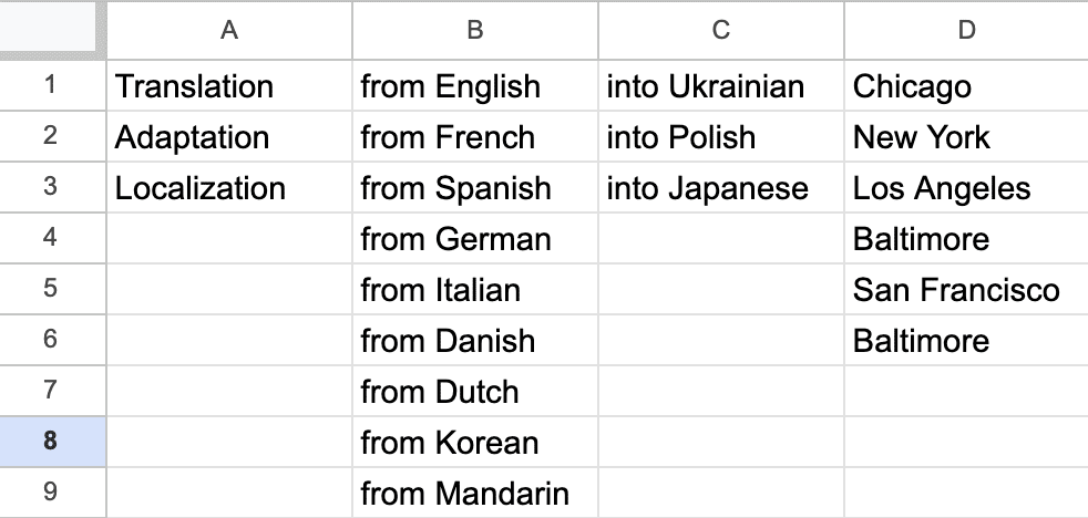 Expanding the keyword list by combining terms