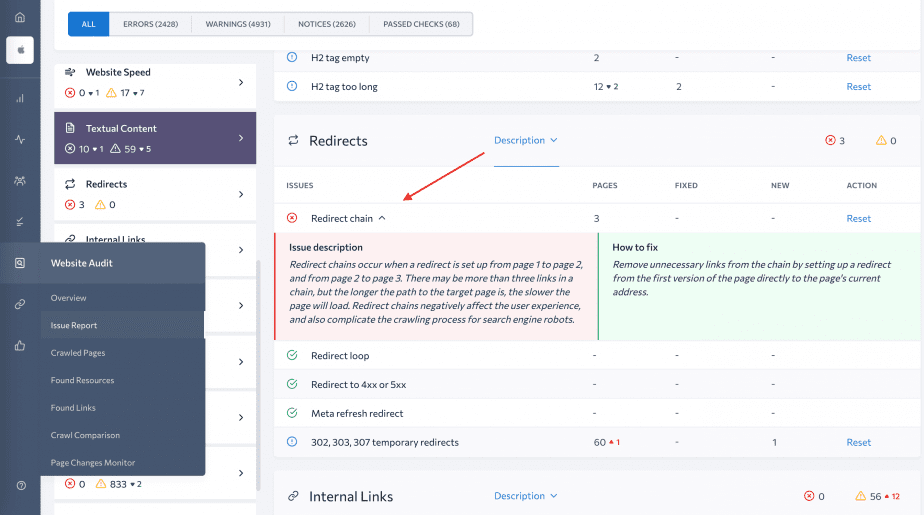 Redirect chains