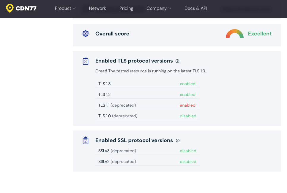 Checking the protocol version and all enabled versions