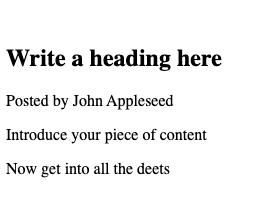 Live example of header tag code