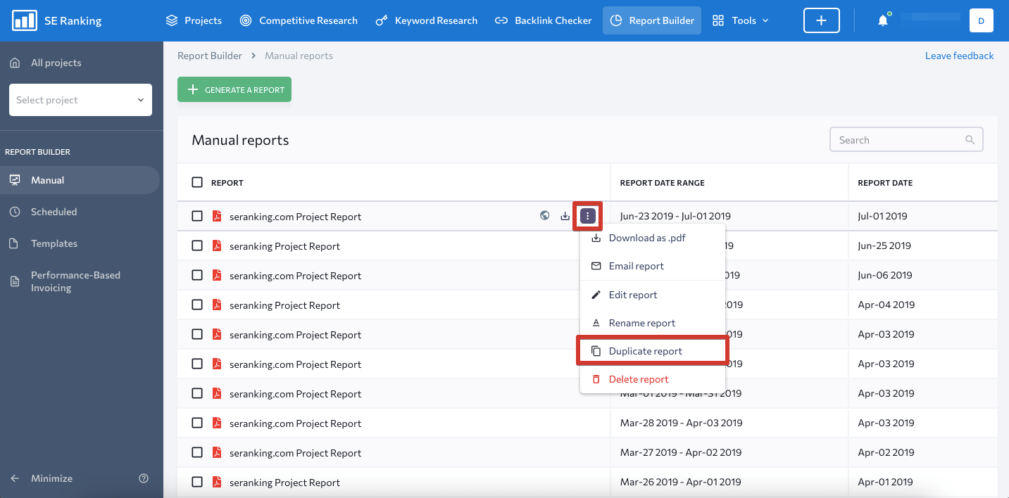 Duplication des rapports SEO dans le classement SE