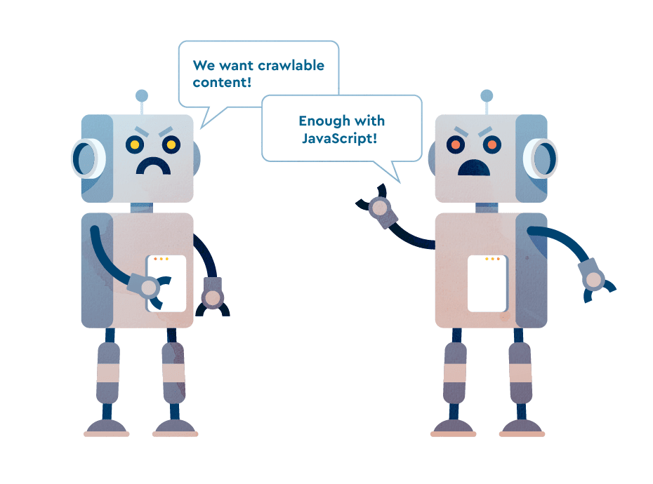 Search bots failing to understand JavaScript