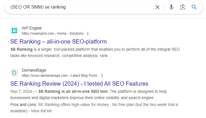 (SEO OR SMM) se ranking