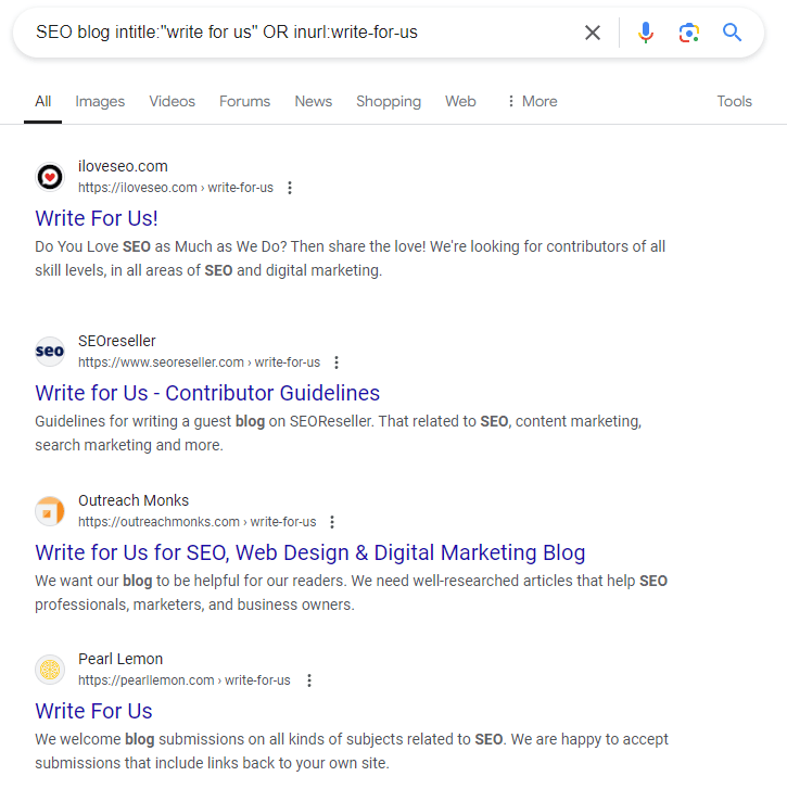 SEO blog intitle:"write for us" OR inurl:write-for-us