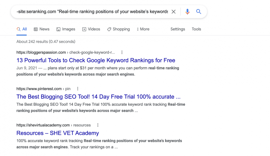 Real-time ranking positions of your website’s keywords across major search engines Real-time ranking positions of your website’s keywords across major search engines
