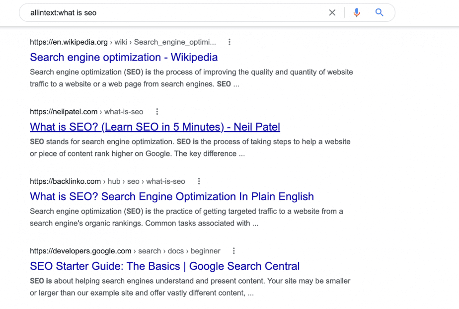 allintext:what is seo allintext:what is seo