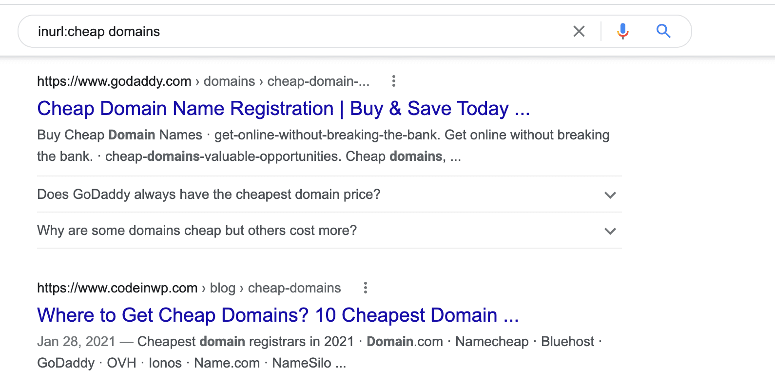 inurl:cheap domains