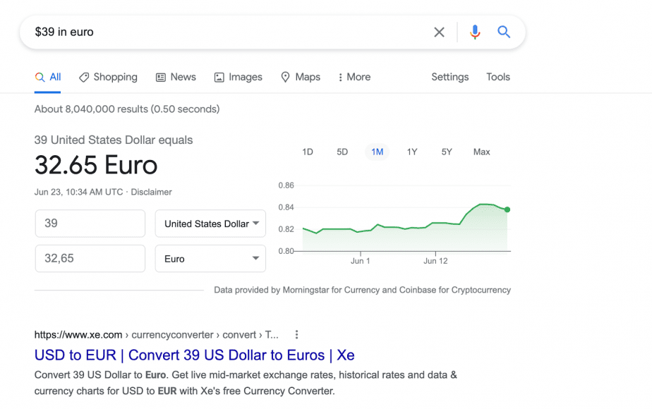 $39 in euro $39 in euro
