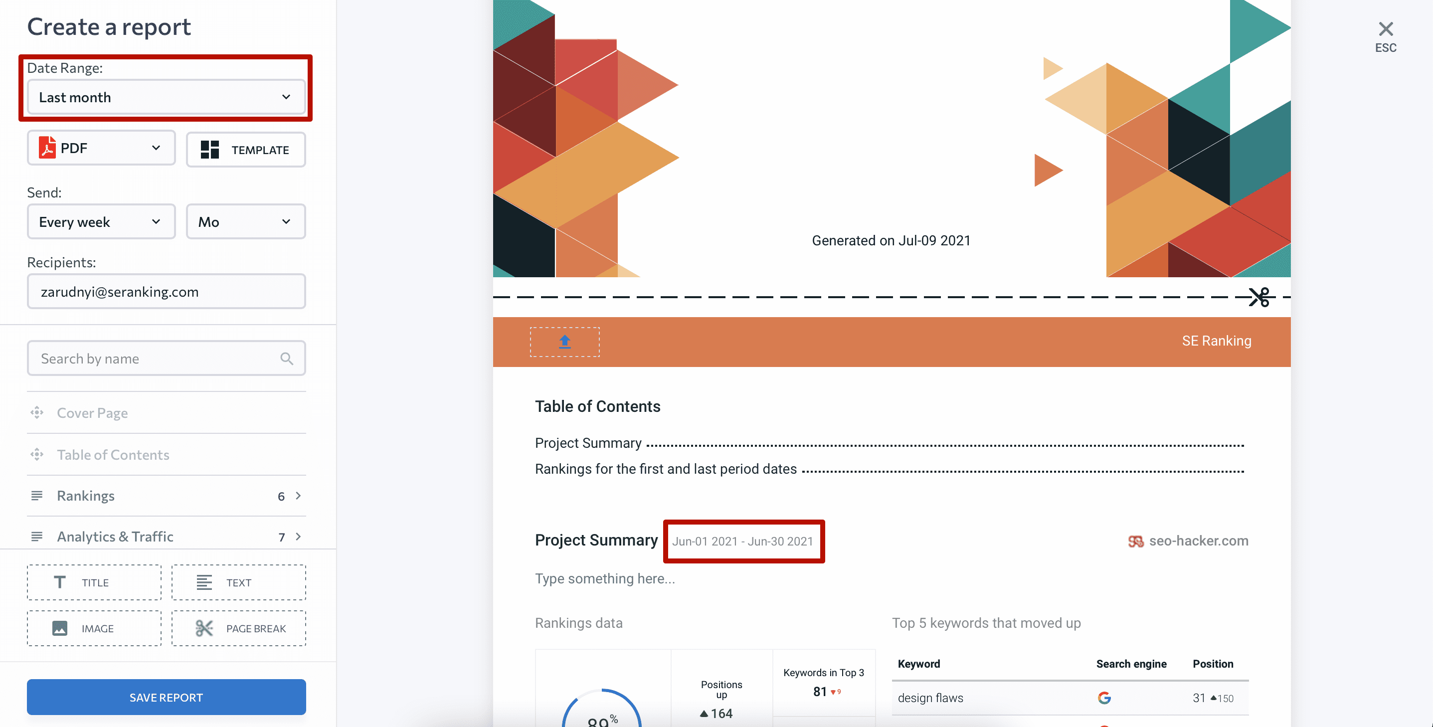 Date range update in Report Builder