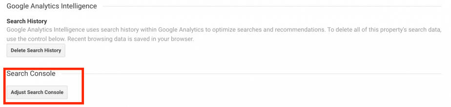 Adjust Search Console