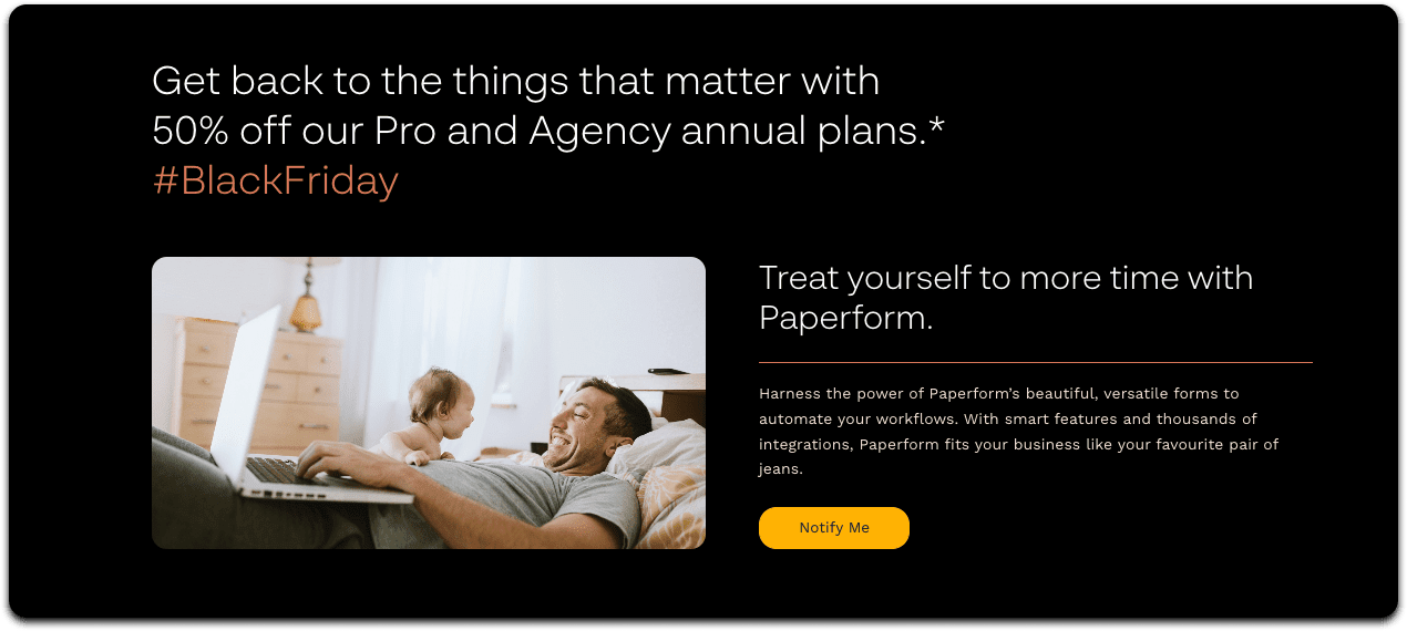Black Friday offer from Paperform