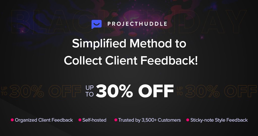 Black Friday offer from ProjectHuddle