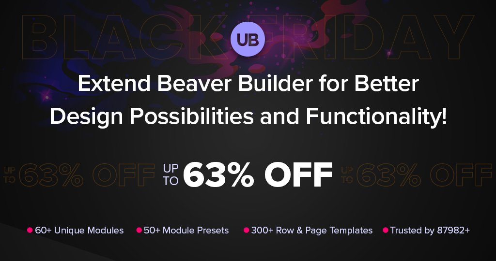 Black Friday offer from Ultimate Addons for Beaver Builder