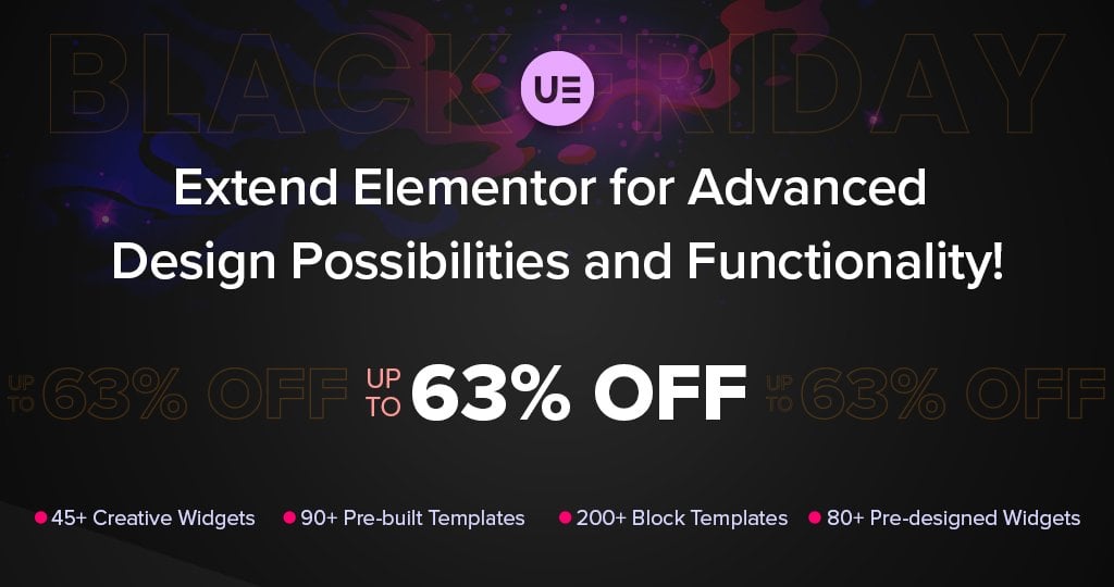 Black Friday offer from Ultimate Addons for Elementor