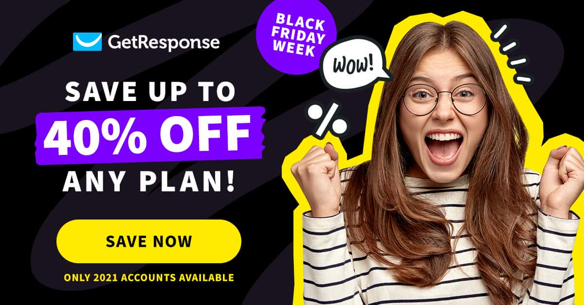 Black Friday offer from GetResponse