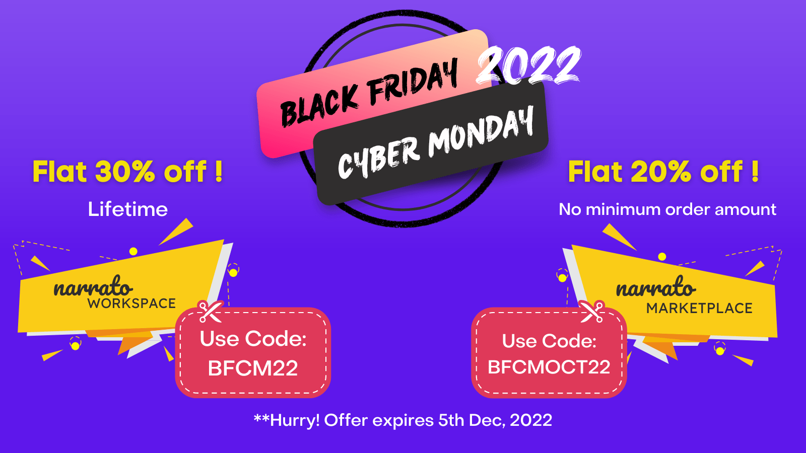 Black Friday offer from Narrato Worplace