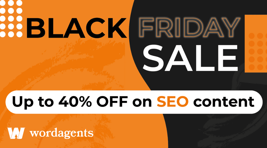 Black Friday offer from WordAgents