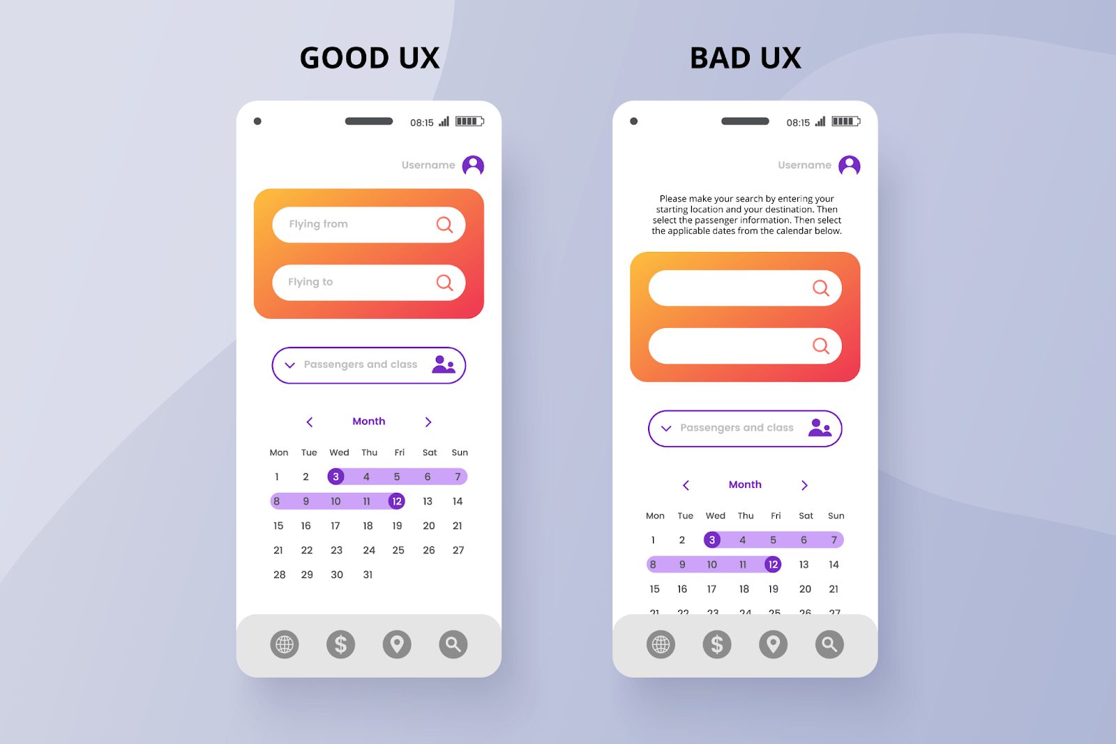 Good and bad UX