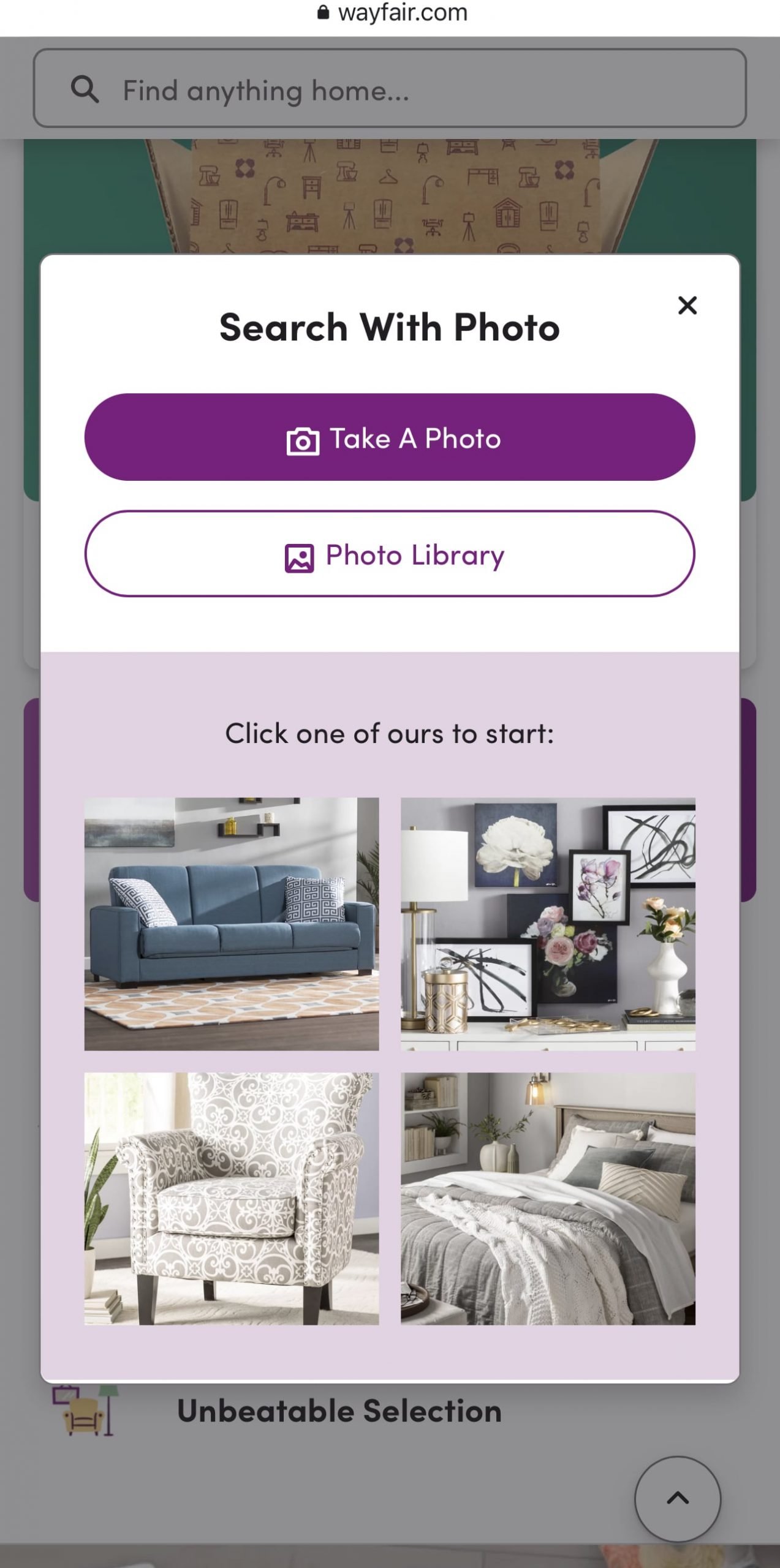 Photo search on an ecommerce site