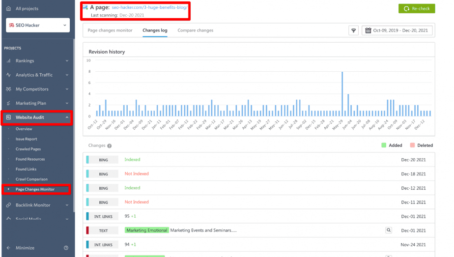 Tracking Competitor Activities with SE Ranking
