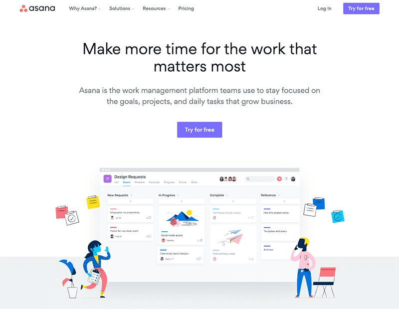 Asana custom illustrations