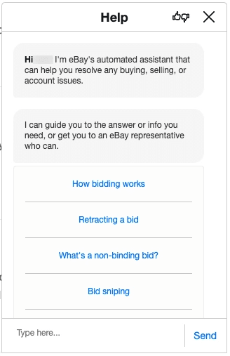 eBay's assistant