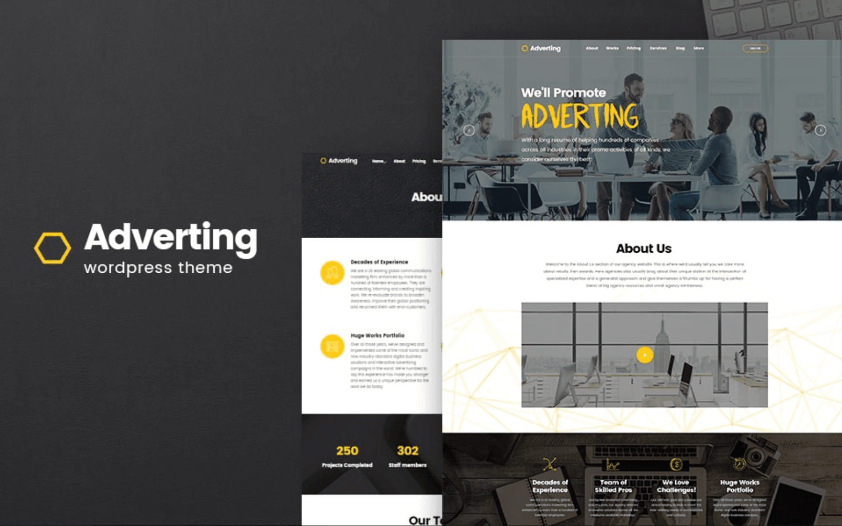 Adverting — Advertising Company Responsive WordPress Theme