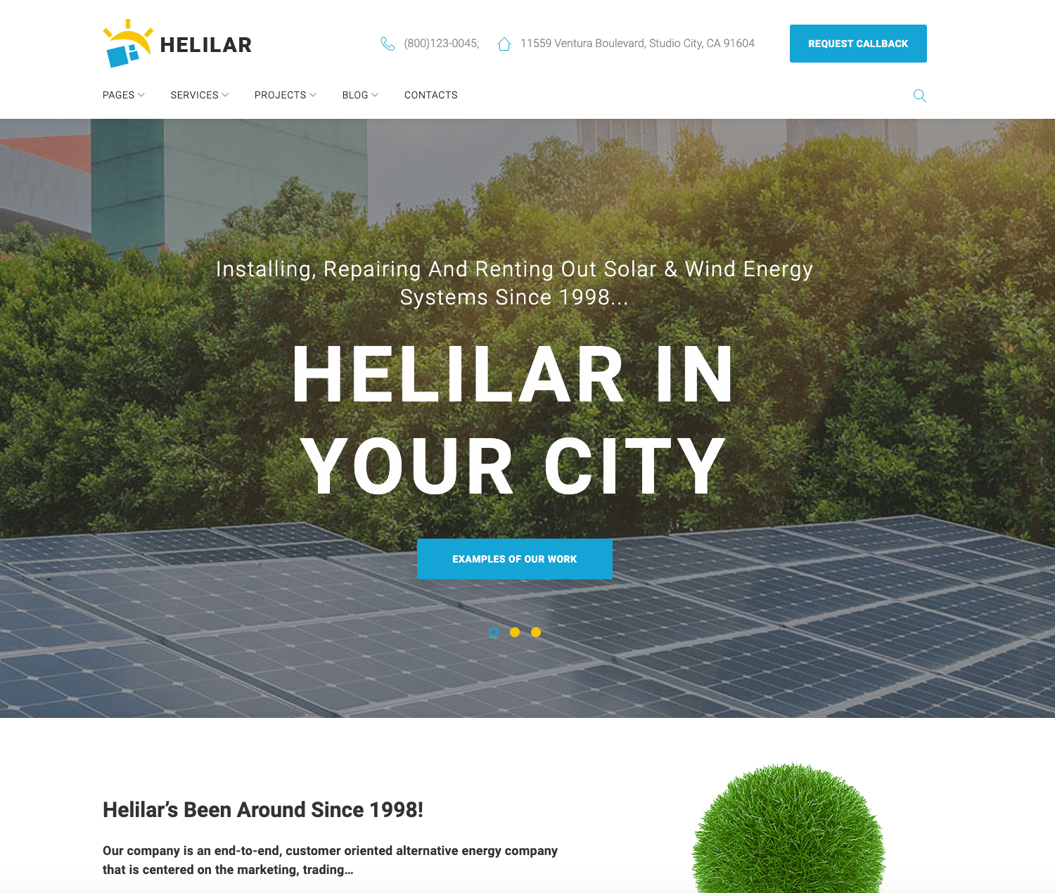 Helilar — Solar & Energy Saving Systems WordPress Theme