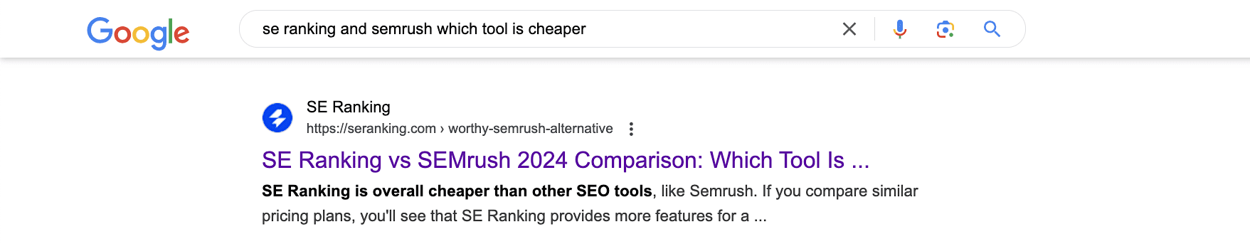 se ranking and semrush which tool is cheaper query