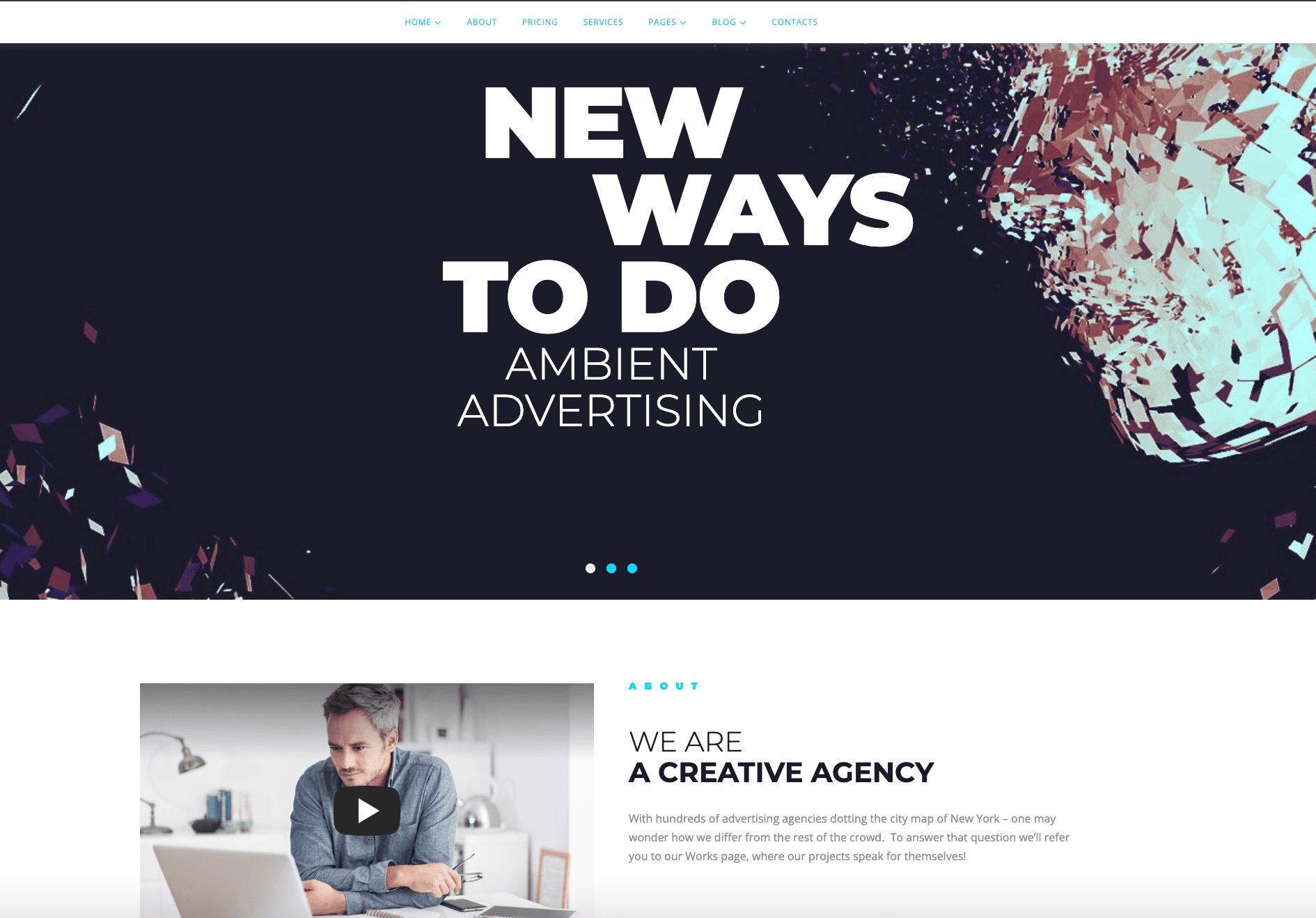 Swanxy — Advertising Agency WordPress Theme