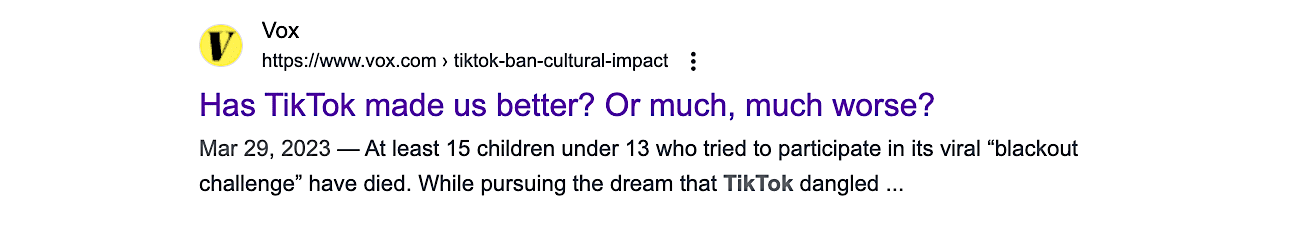 rewritten title tag for the tiktok article