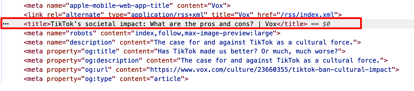 title tag for the tiktok article